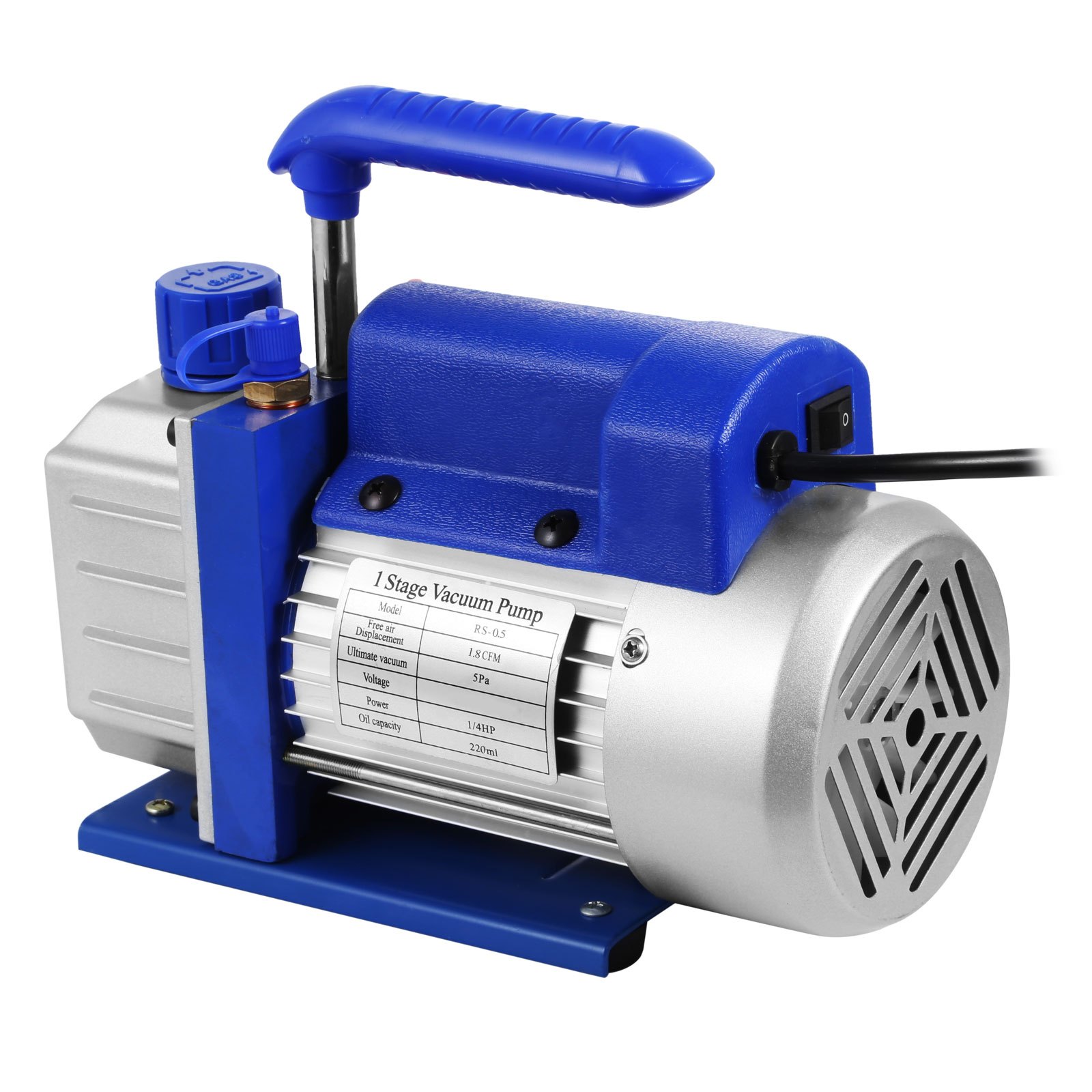 VEVOR 220V 1.8CFM 1 Stage Refrigerant Vacuum Pump Gauges Tools Air