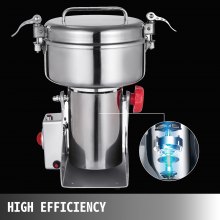 VEVOR Electric Grain Grinder 2.2 LBS Grain Grinder Mill 2800W Powder Machine Flour Mill Grinder Electric Grain Mill Grinder for Herb Pulverizer Food Grade Stainless Steel Grinding Machine For Grain