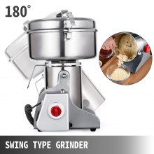 VEVOR Electric Grain Grinder 2.2 LBS Grain Grinder Mill 2800W Powder Machine Flour Mill Grinder Electric Grain Mill Grinder for Herb Pulverizer Food Grade Stainless Steel Grinding Machine For Grain