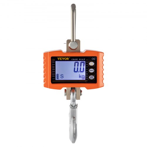 VEVOR Hanging Scale 1000KG (2200LBS) Orange Digital Industrial Heavy Duty Crane Scale with Accurate Reloading Spring Sensor for Hunting Farm or Construction