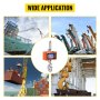 VEVOR 1000kg 2200lbs Digital Crane Scale Heavy Duty Crane Scale Aluminum Digital Hanging Scale LCD-display