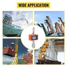 VEVOR 1000kg 2200lbs Digital Crane Scale Heavy Duty Crane Scale Aluminum Digital Hanging Scale LCD-display