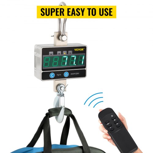 VEVOR Crane Scale 5Ton, Digital Hanging Scale 11000lbs, Heavy Duty