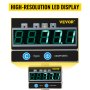 VEVOR Silver Digital Crane Scale1000KG (2200LBS) Industrial Heavy Duty Hanging Scale LED Display with Remote for Farm Hunting