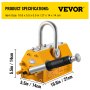 VEVOR Permanent Magnetic Lifter, 2200lbs Pulling Capacity Steel Lifting Magnet, 1000KG Heavy Duty Metal Lift Hoist Shop Crane with Handle, for Material Equipment Lifting