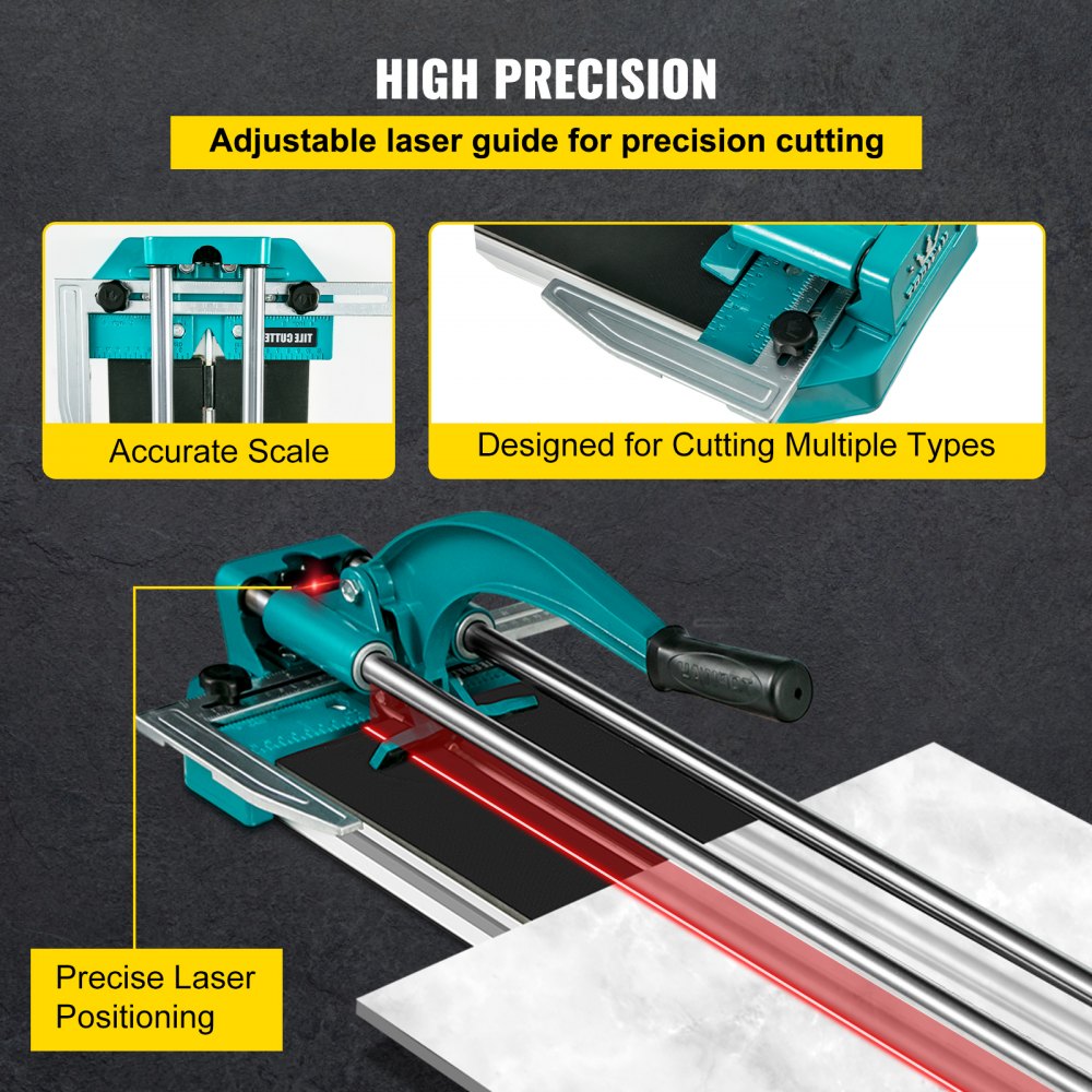 VEVOR 1000MM Tile Cutter, High Precision Manual Ceramic Floor Tiles Tile Cutter Cutting Machine 39 Inch for Precision Cutting
