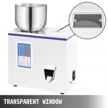 VEVOR-jauhetäyttökone 2-100 g Pieni automaattinen jauhehiukkasten alapakkauskone 150 W:n jauhetäyttökoneen punnitus- ja täyttötoiminto