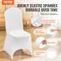 VEVOR stretch spandex chair covers, wrinkle-resistant, soft, stretchy, arched front design.