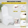 100pcs Chair Covers White Arched Front Spandex Lycra Wedding Party For
