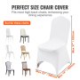 100pcs Chair Covers White Arched Front Spandex Lycra Wedding Party For