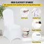 100pcs Stretch Spandex White Folding Chair Covers For Wedding Party Banquet Uk