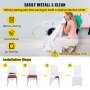 100pcs Stretch Spandex White Folding Chair Covers For Wedding Party Banquet Uk