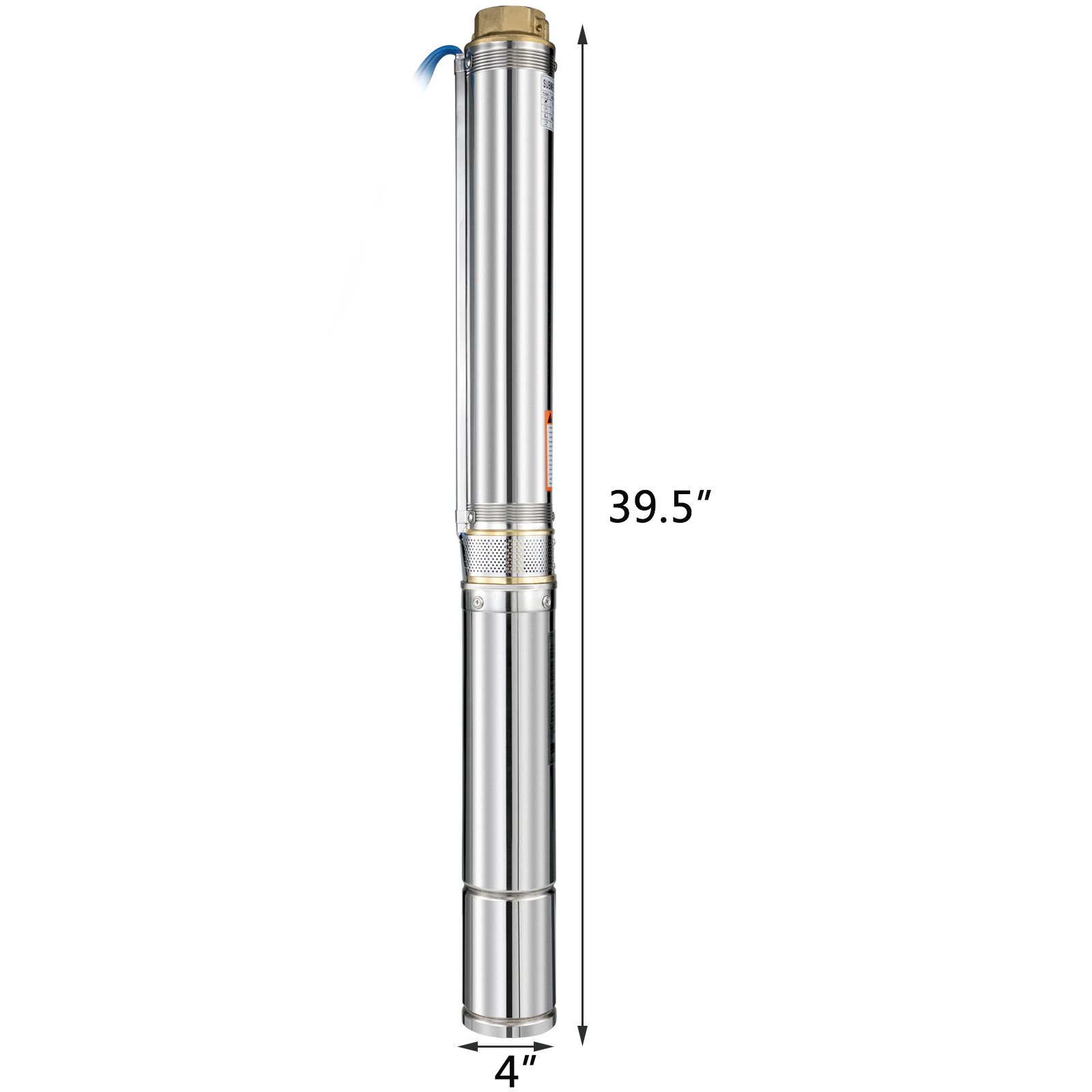 VEVOR 1.5HP Submersible Bore Water Pump 220V 4“ Deep Well Pump 40m Cable