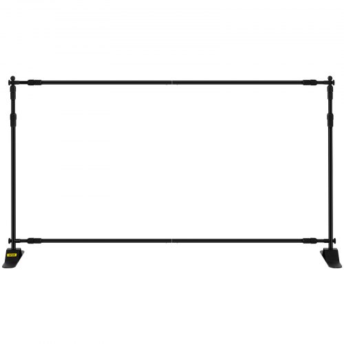 VEVOR 10 x 8 Ft Backdrop Banner Stand Adjustable Height and Width Newest Step and Repeat for Trade Show Wall Exhibitor Photo Booth Background