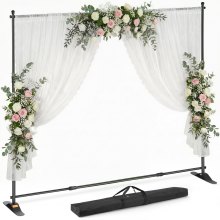 VEVOR Step and Repeat 8'x8'- 10'x8' Backdrop Banner Stand Justerbar Teleskopisk höjd och bredd Infällbar Banner Stand med bärväska