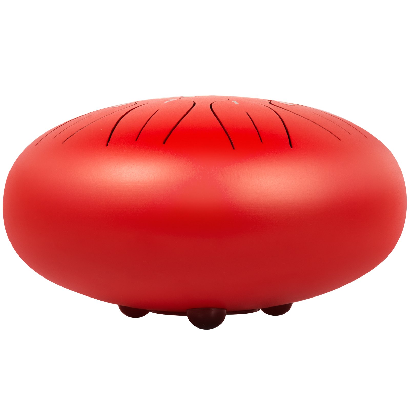 VEVOR Steel Tongue Drum 11 Notes 10 Inches Dia Lotus type Tongue Drum Mineral Red Handpan Drum Notes Percussion Instrument Steel Drums Instruments with Bag, Book, Mallets, Mallet Bracket