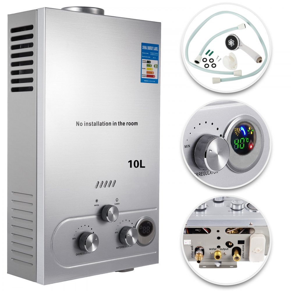 VEVOR Natural Gas 10L Hot Water Heater 20KW Tankless, 40% OFF