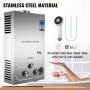 10l Lpg Propane Gas Hot Water Heater Petroleum High Efficient Stylish Shape