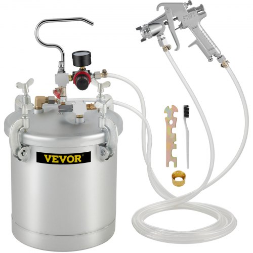 VEVOR 10L Pressure Pot Paint Spray Gun Tank 3mm Lacquer Automotive House Paint