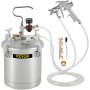 VEVOR Paint Tank 2-1/2 Gallon Pressure Pot Paint Max 30 PSI Pressure Tank Paint 10L Air and Fluid Hoses Excellent for House Keeping or Commercial Painting (10 Liters Paint Tank), White, JG-001/1.5mm