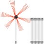 VEVOR Chimney Sweep Kit 33FT, Chimney Cleaning Tool Kits with 10 Nylon Flexible Rods, Chimney Brush 394 Inch for Sweeping Fireplace