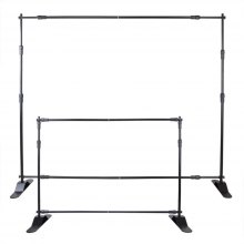 10pcs 8' X 8' - 10' X 8' Backdrop Banner Stand Step and Repeat Adjustable Telescopic Height and Width,Heavy Duty Background Stand