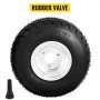 VEVOR Go Kart Tires and Rims 4pcs, Go Cart Wheels and Tires 10"x 4.50" Front, 11"x 6.0" Rear HUB- Rim fit Bolt pattern 58mm with 3hole