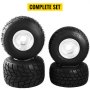 VEVOR Go Kart Tires and Rims 4pcs, Go Cart Wheels and Tires 10"x 4.50" Front, 11"x 6.0" Rear HUB- Rim fit Bolt pattern 58mm with 3hole