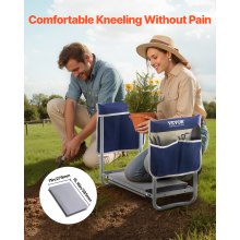Garden Kneeler 11" EVA Pad 2 in 1 Folding Garden Stool Heavy Duty Garden Bench