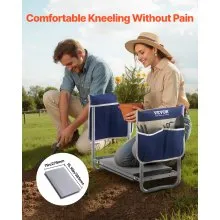 Garden Kneeler 11" EVA Pad 2 in 1 Folding Garden Stool Heavy Duty Garden Bench