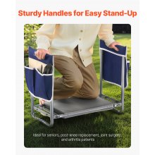Garden Kneeler 11" EVA Pad 2 in 1 Folding Garden Stool Heavy Duty Garden Bench
