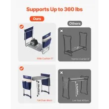 Garden Kneeler 11" EVA Pad 2 in 1 Folding Garden Stool Heavy Duty Garden Bench