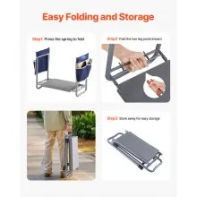 Garden Kneeler 11" EVA Pad 2 in 1 Folding Garden Stool Heavy Duty Garden Bench