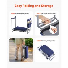 Garden Kneeler 11" EVA Pad 2 in 1 Folding Garden Kneeling Stool Heavy Duty