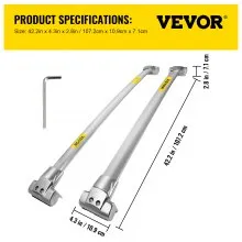 VEVOR Roof Rack Rail Compatible with Jeep Grand Cherokee 2011-2021 Cross Bar Silver Set Carrier Baggage Top Luggage Pair Durable Storage Cross Bar Roof Rails Stainless Steel