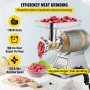 VEVOR Commercial Meat Grinder,550LB/h 1100W Electric Meat Grinder, 220 RPM Heavy Duty Stainless Steel Industrial Meat Mincer w/2 Blades, Grinding Plates & Stuffing Tubes