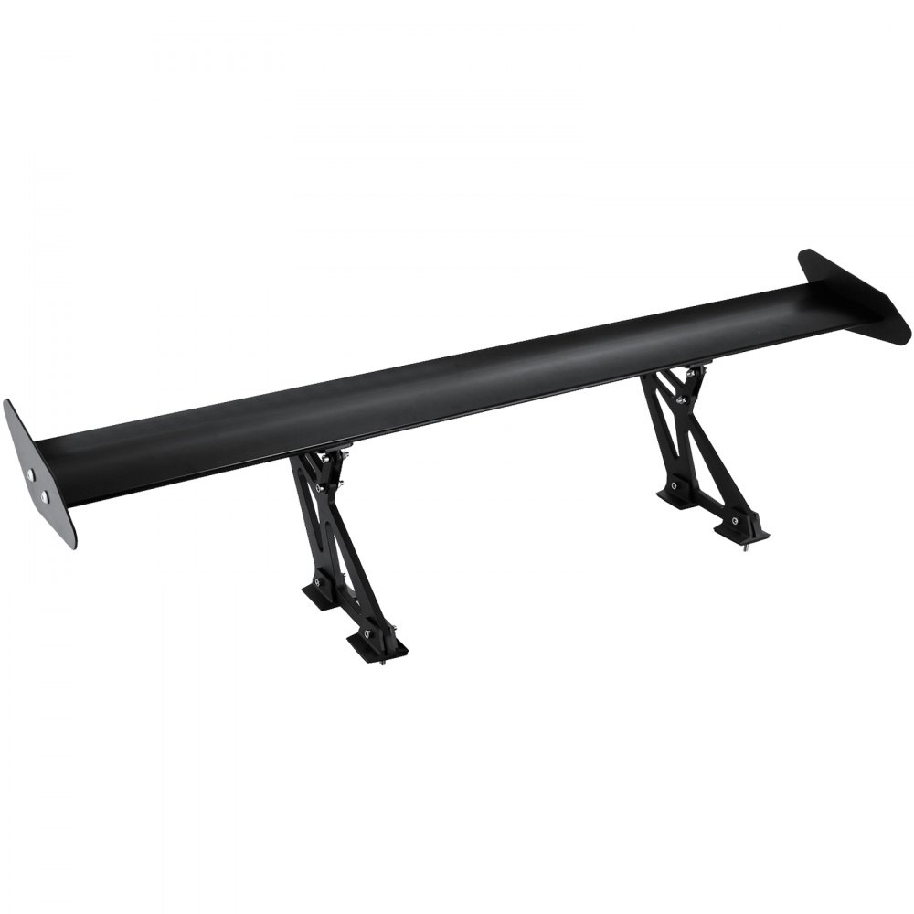 black VEVOR gt wing car spoiler with adjustable dual supports on white background.