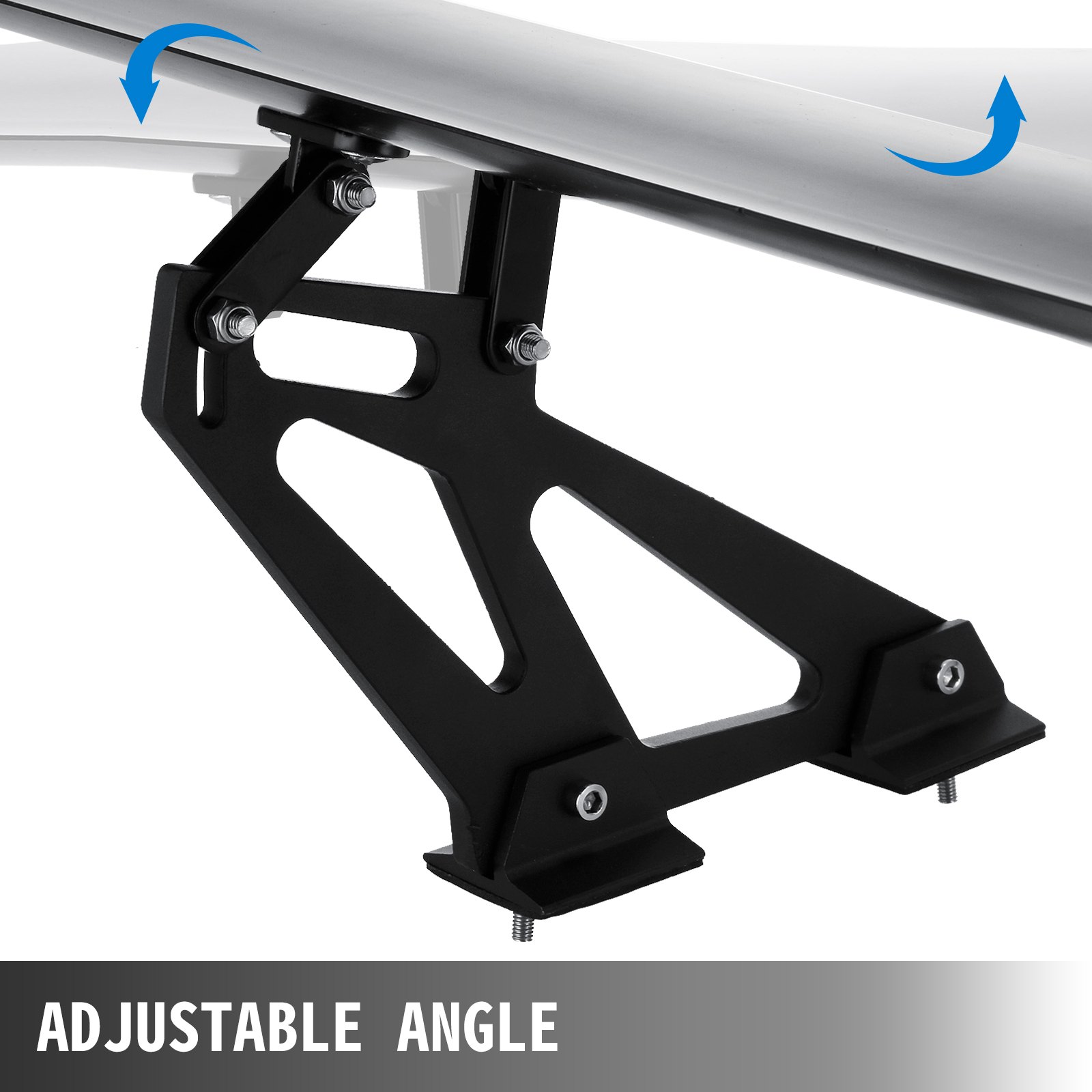 VEVOR gt wing car spoiler with adjustable angle bracket in close-up view.