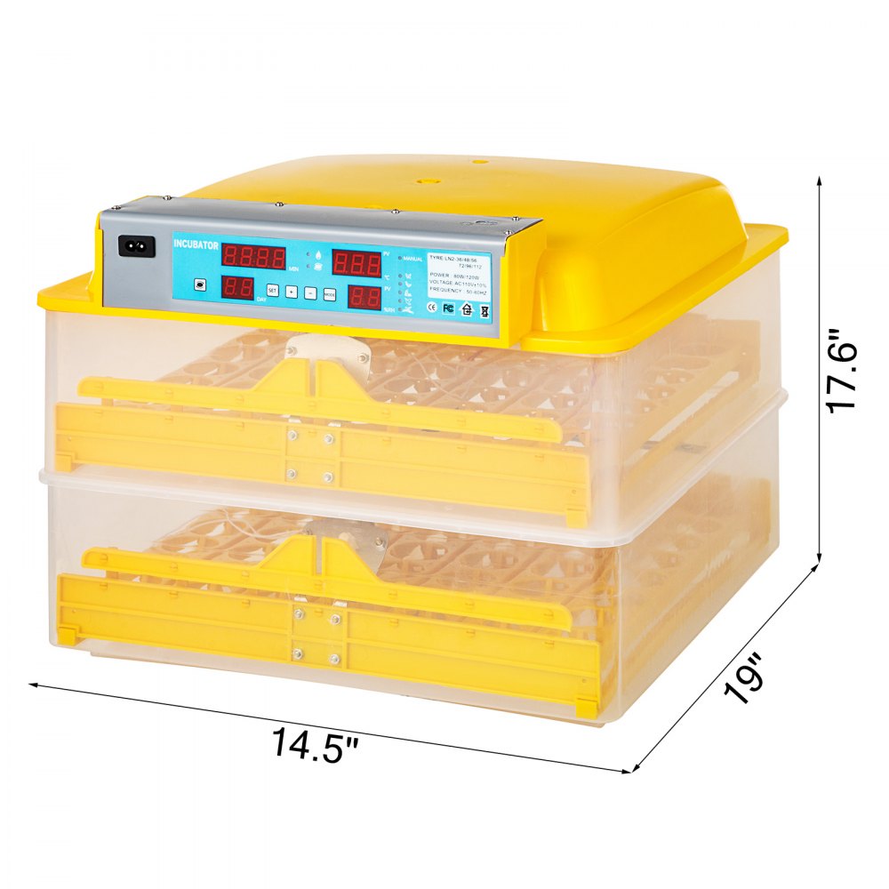 Incubadora automática de aves de corral 112 Auto Eggs Digital Chicken Duck Incubadora