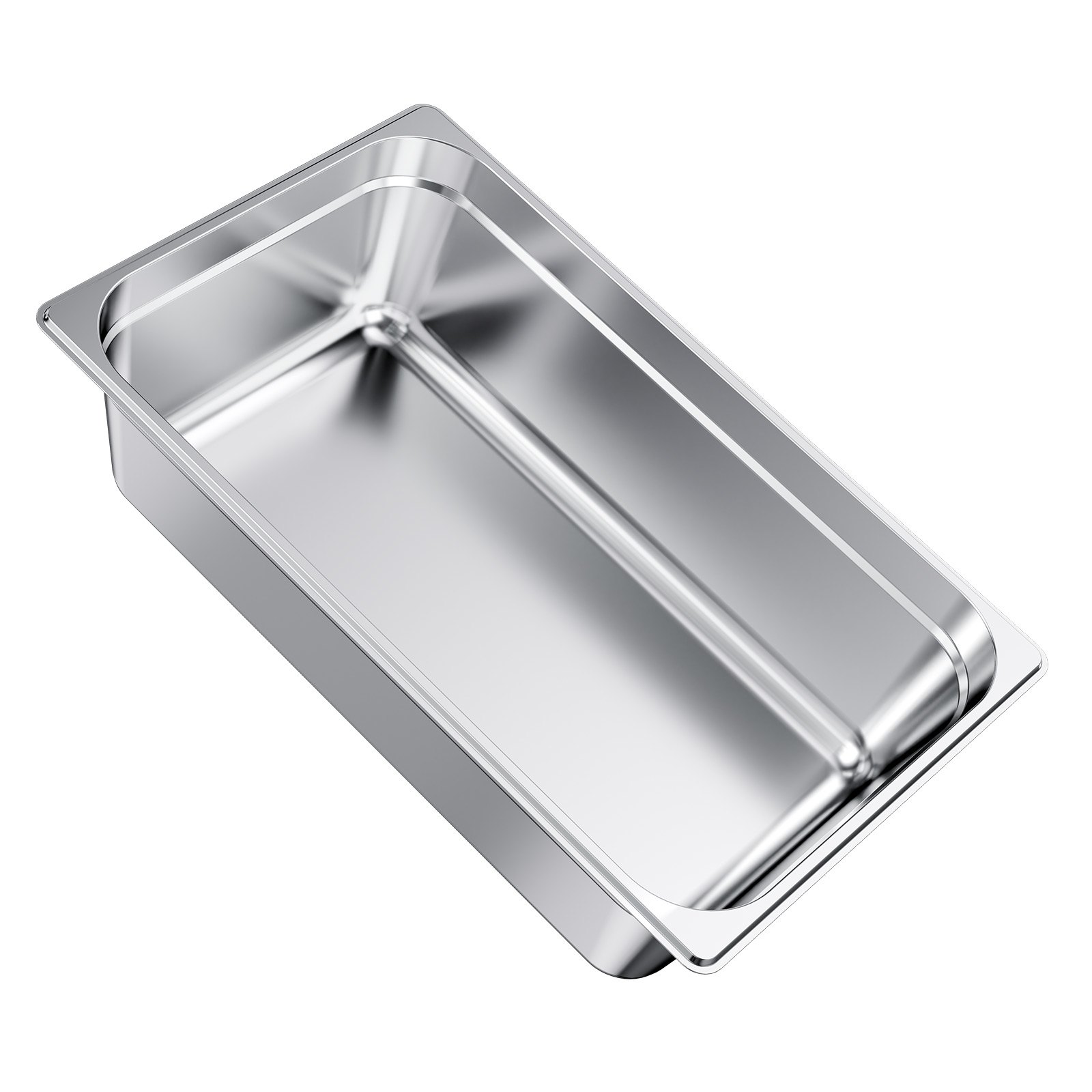 VEVOR 1 Pack Stainless Steam Hotel Pan, Full Size Table Steam Pan, 6 Inch Deep Anti Jam Restaurant Supplies Reusable Rustproof Catering Storage for Home, Party, Restaurant, Hotel, Buffet