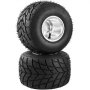 VEVOR go kart tires and rims with tread pattern stacked.