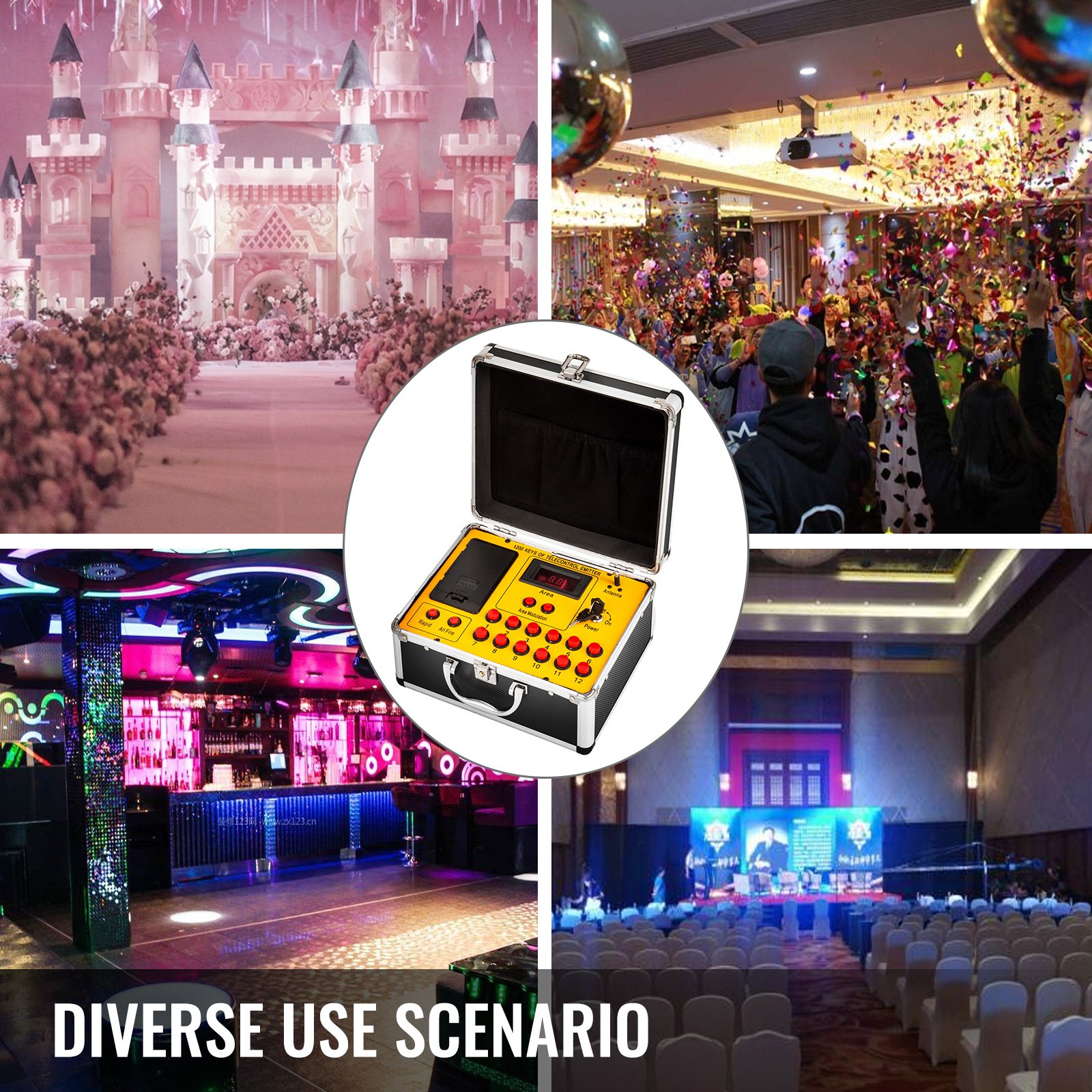 48ch Digital Remote Firework Firing System Electric Wire Transmitter Line Stage