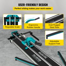 VEVOR Manual Tile Cutter 47"/1200mm Cutting Machine w/ Laser Guide for Ceramic