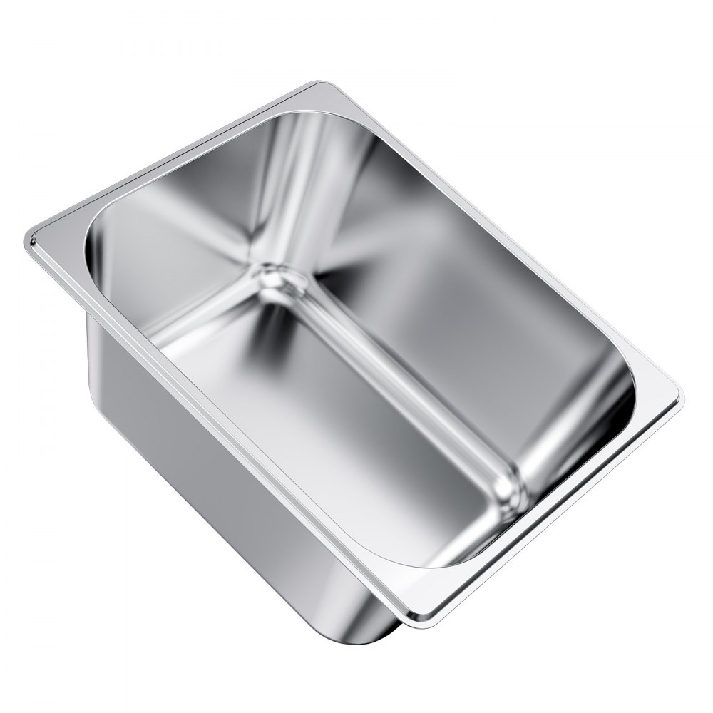 VEVOR 2 Pack Stainless Steam Hotel Pans, 1/2 Size Table Steam Pans With Lids, 6 Inch Deep, Anti Jam Restaurant Supplies Reusable Catering Storage for Home, Party, Restaurant, Hotel, Buffet