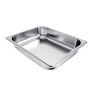 VEVOR 4 Pack Stainless Steam Hotel Pan, 1/2 Size Table Steam Pan, 2.5 Inch Deep Anti Jam Restaurant Supplies Reusable Rustproof Catering Storage for Home, Party, Restaurant, Hotel, Buffet