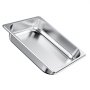 VEVOR 4 Pack Stainless Steam Hotel Pan, 1/2 Size Table Steam Pan, 2.5 Inch Deep Anti Jam Restaurant Supplies Reusable Rustproof Catering Storage for Home, Party, Restaurant, Hotel, Buffet