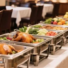 VEVOR 1/2 Size Hotel Pans Steam Table Pans 2.5 Inch Deep Stainless Steel 4 Pack