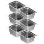 VEVOR 6 Pack 1/2 Size Hotel Pans Steam Table Pan Stainless Steel 6" Deep