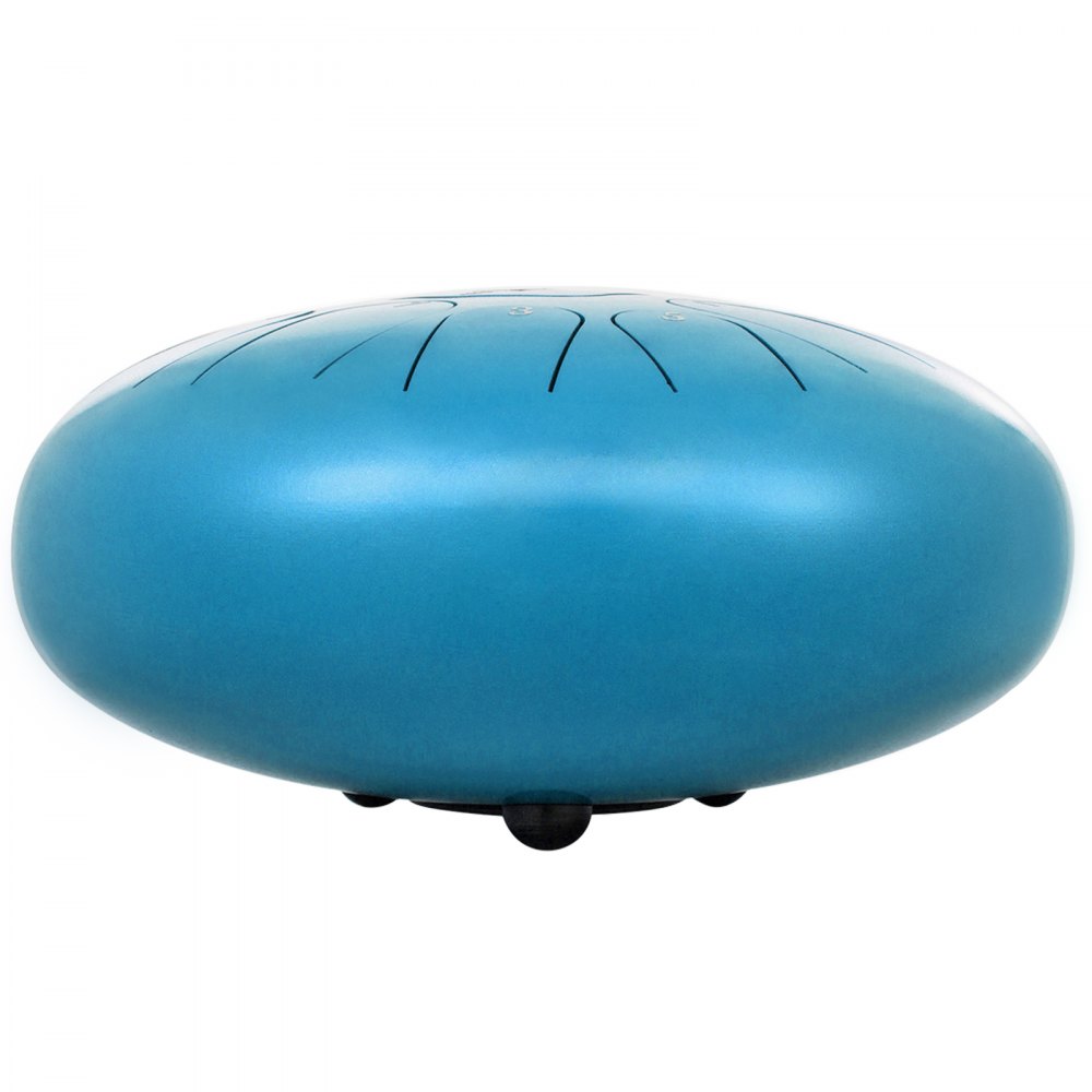 VEVOR Steel Drum 13 Notes Percussion Instrument 12 Inches Tongue Drum, Steel Tongue Drum, Steel Drums Instruments With Bag, Book, Mallets, Mallet Bracket, Hang Pan Drum Instrument, Sky Blue