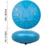 VEVOR Steel Drum 13 Notes Percussion Instrument 12 Inches Tongue Drum, Steel Tongue Drum, Steel Drums Instruments With Bag, Book, Mallets, Mallet Bracket, Hang Pan Drum Instrument, Sky Blue